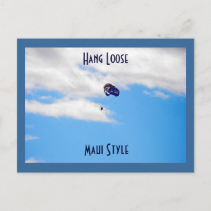 Carte Postale Parachute en Lahaina, Maui Hawaii
