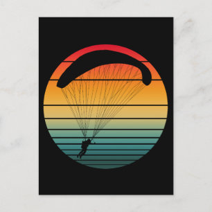 Carte Postale Parachute rétro vintage