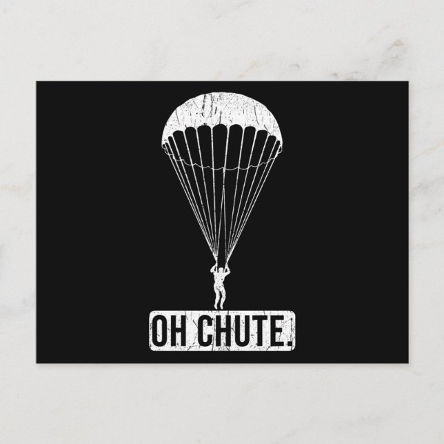 Carte Postale Parachute Skydiving Oh Chute (Devant)