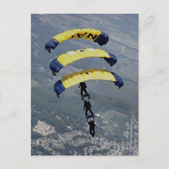 Carte Postale Parachutes Skydiving (Devant)