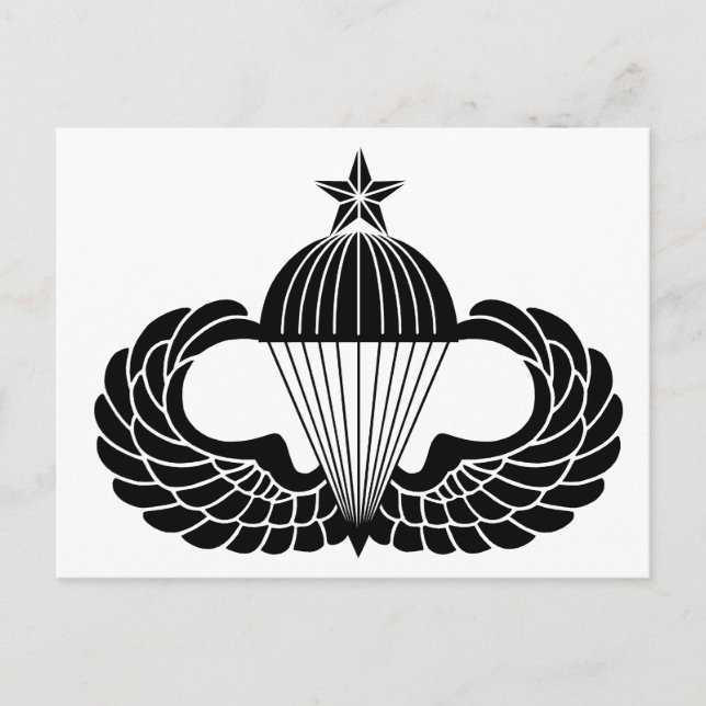 Carte Postale Parachutist badge, Senior (Devant)
