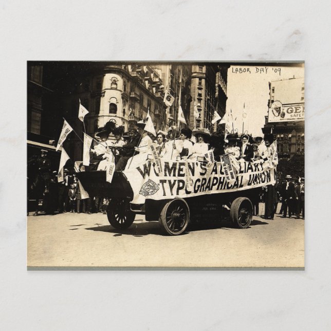 Carte Postale Parade de la Fête du Travail New York 1909 Suffrag (Devant)