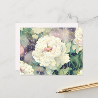 Carte Postale Parade de pivoines en confettis