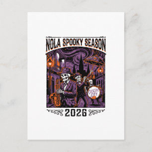 Carte Postale Parade de squelettes de jazz de NOLA Crescent City