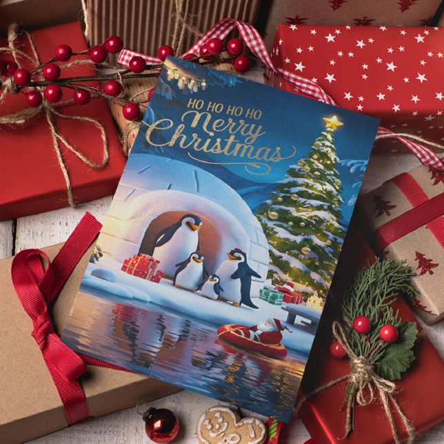 Carte Postale Parade des pingouins à l'Igloo (Créateur téléchargé)