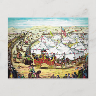Carte Postale Parade vintage de cirque