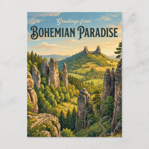 Carte Postale Paradis bohémien République tchèque