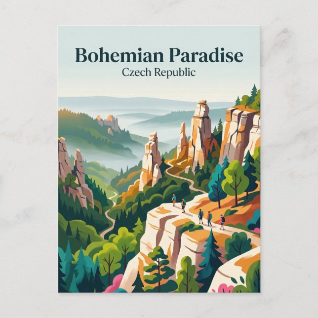 Carte Postale Paradis bohémien République tchèque (Devant)