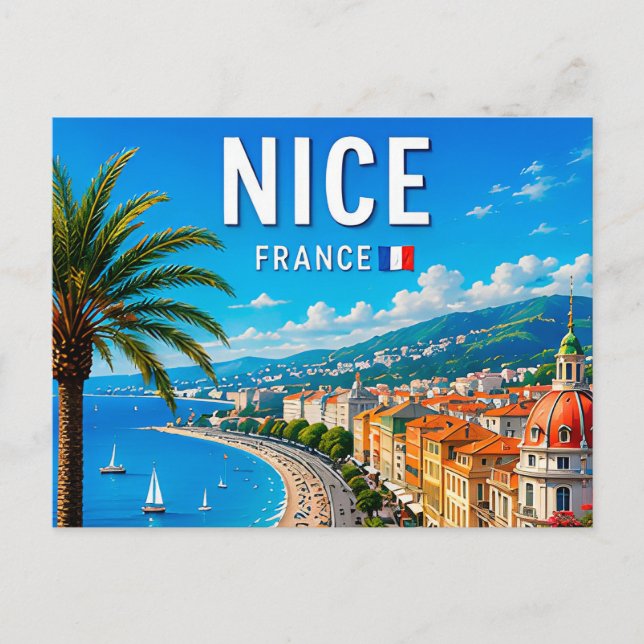 Carte Postale Paradis côtier de la Riviera française de Nice (Devant)