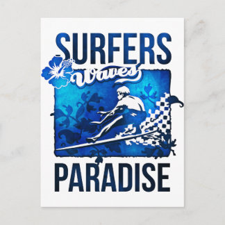 Carte Postale paradis des surfeurs