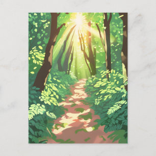Carte Postale Paradis forestier pipeliné