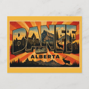 Carte Postale Paradis montagneux de Banff en Alberta