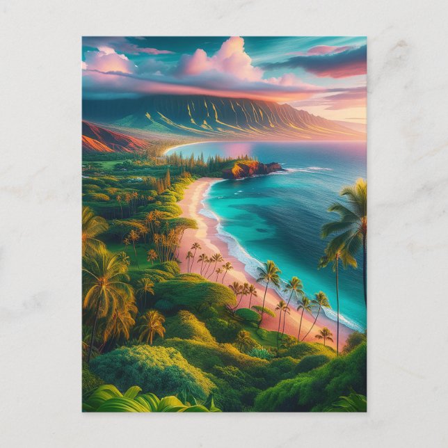 Carte Postale Paradis tropical de l'île de Maui (Devant)