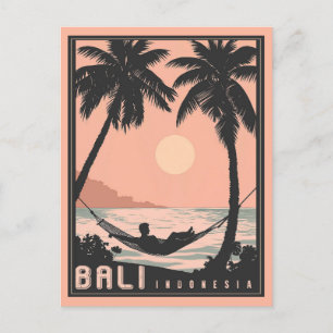 Carte Postale Paradise trouvé : Bali en rose Vintage