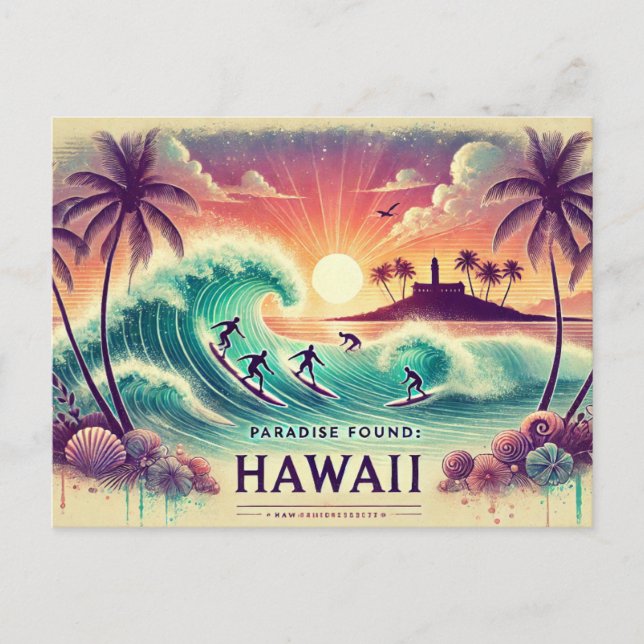 Carte Postale Paradise trouvé : Hawaii (Devant)