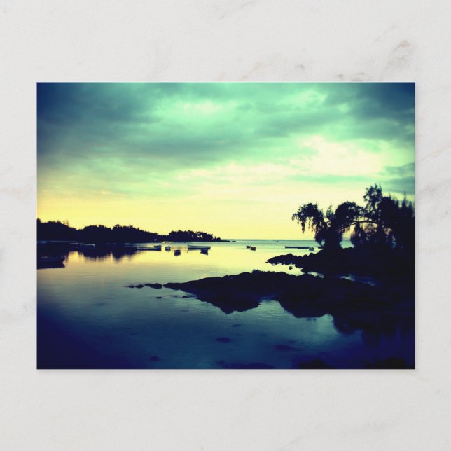 Carte Postale paradisiaque - la nuit (Devant)