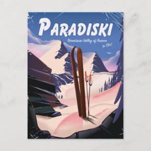 Carte Postale Paradiski Vallée de la Tarentaise, France, Affiche