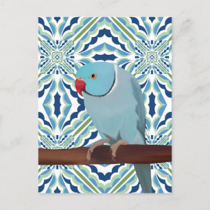 Carte Postale Parakeet Blue Indian Ringneck