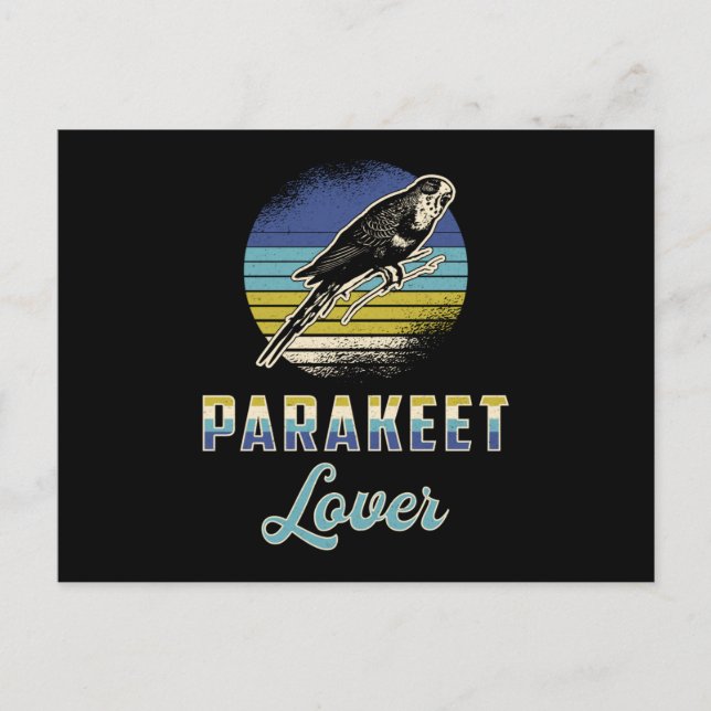 Carte Postale Parakeet Lover Oiseaux Budgerigar Animal Budgie (Devant)