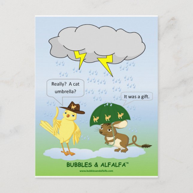 Carte postale parapluie (Devant)