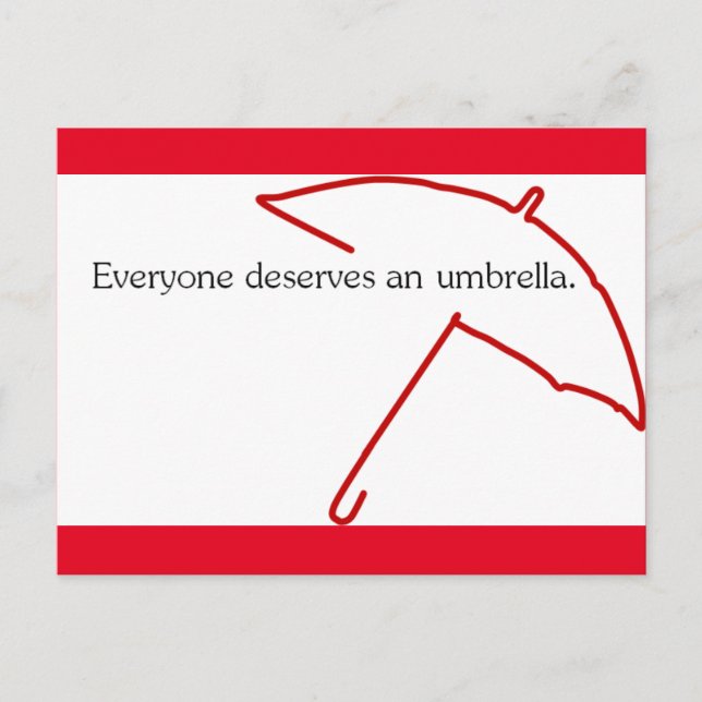 Carte Postale Parapluie (Devant)