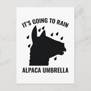 Carte Postale Parapluie Alpaca