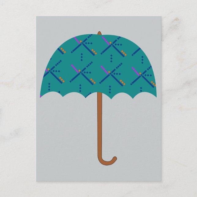 Carte Postale Parapluie de tapis de l'aéroport PDX (Devant)