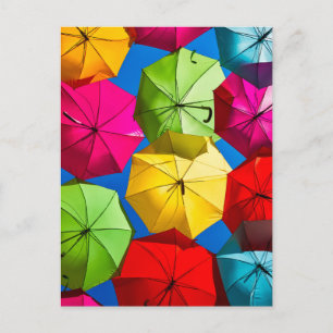 Carte Postale Parapluies Colorés Photo