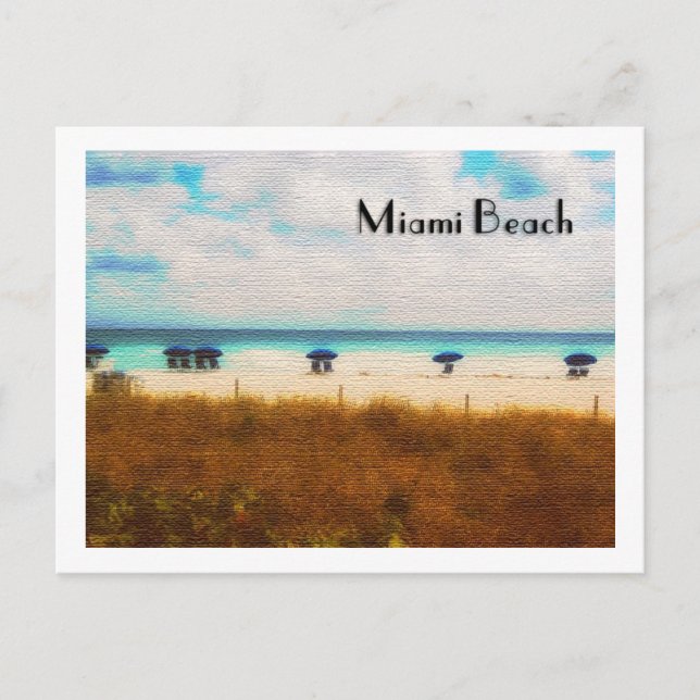 Carte Postale Parapluies de Miami Beach (Devant)