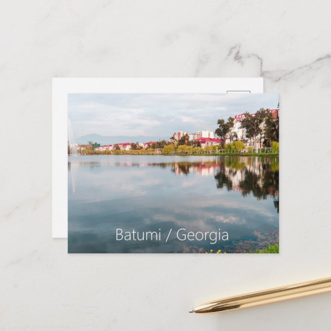 Carte Postale Parc à Batumi (Devant/Arrière en situation)