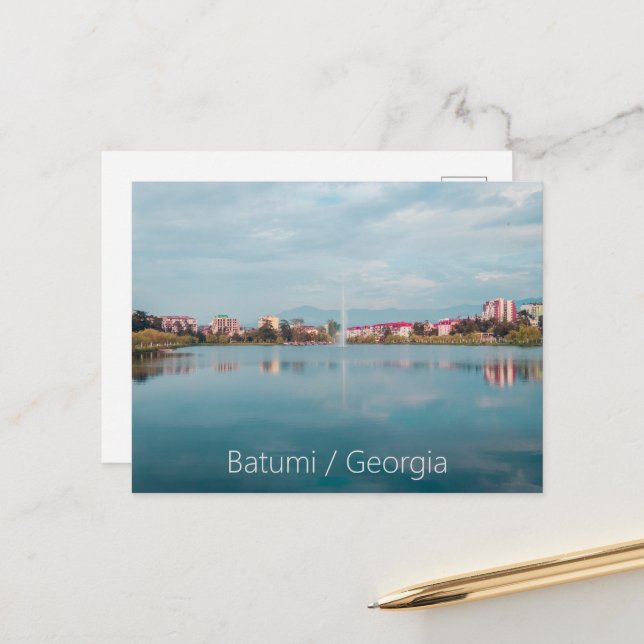 Carte Postale Parc à Batumi (Devant/Arrière en situation)