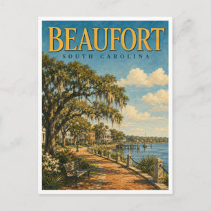 Carte Postale Parc au bord de l'eau de Beaufort Caroline du Sud