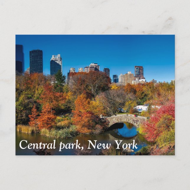 Carte Postale Parc central en automne feuillage New York (Devant)