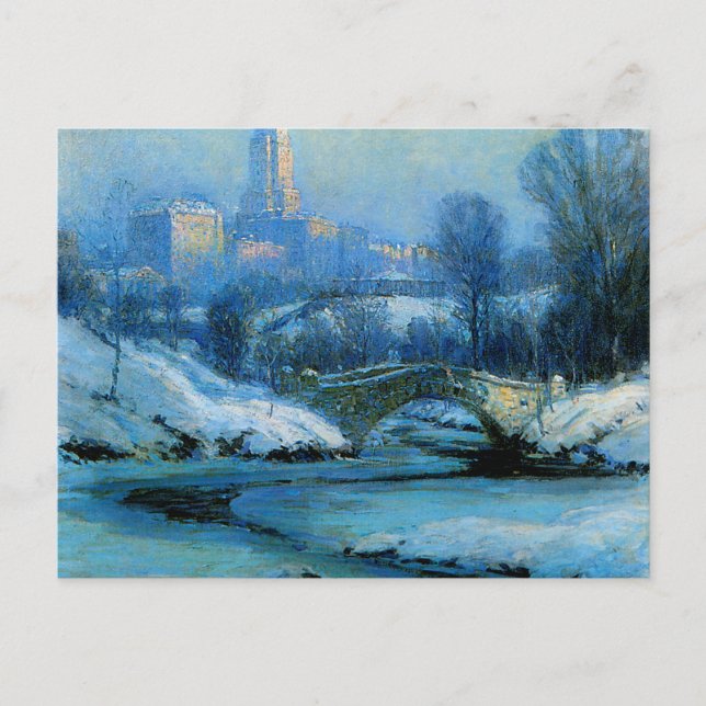 Carte Postale Parc central en hiver (Devant)
