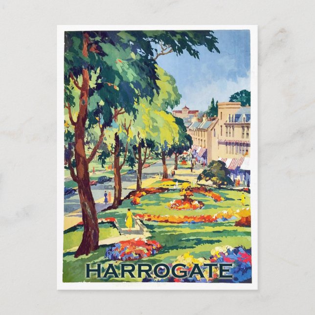 Carte Postale Parc dans la station thermale de Harrogate, Yorksh (Devant)