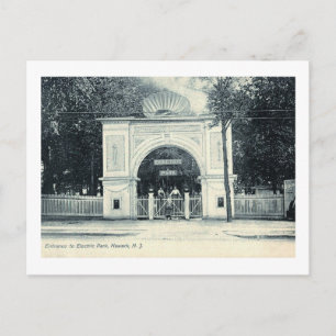 Carte Postale Parc d'attractions électrique, Newark, NJ Vintage