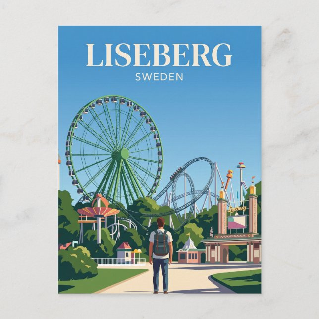 Carte Postale Parc d'attractions Liseberg Suède (Devant)