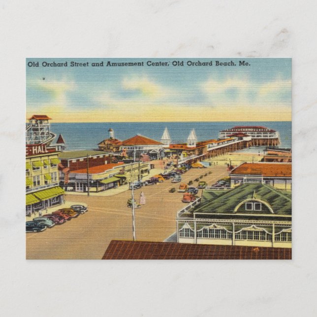 Carte Postale Parc d'attractions, Old Orchard Beach, Maine (Devant)