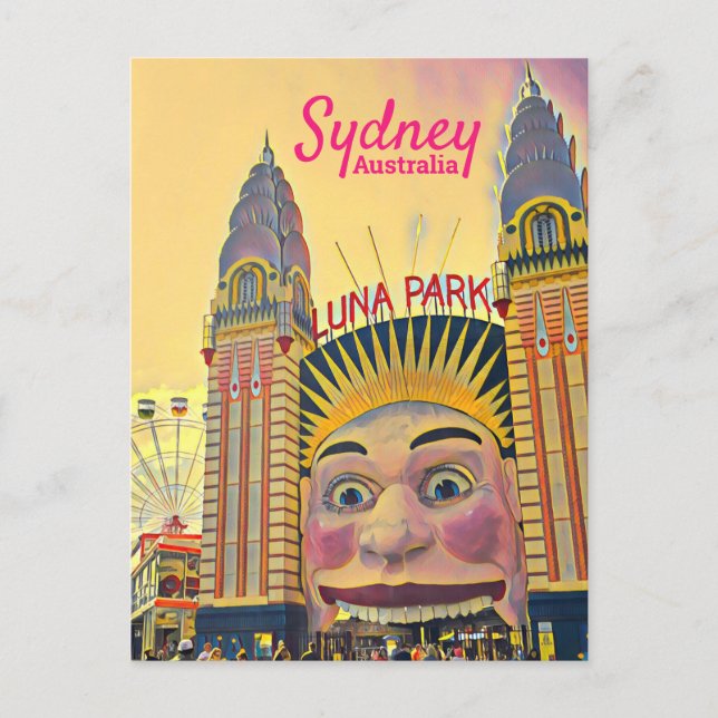 Carte Postale Parc d'attractions Sydney Luna Park Voyage d'art n (Devant)