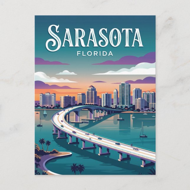 Carte Postale Parc de la baie de Sarasota USA (Devant)