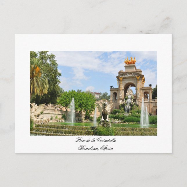 Carte Postale Parc de la Ciutadella à Barcelone (Devant)