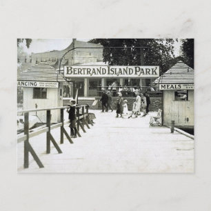 Carte Postale Parc de l'île Bertrand, Parc d'attractions NJ, Vin