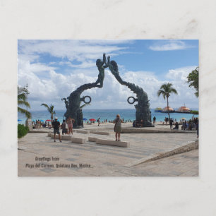 Carte Postale Parc des Fondateurs, Playa del Carmen, Mexique