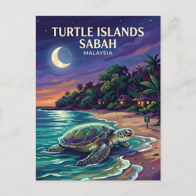 Carte Postale Parc des îles aux Tortues Malaisie (Devant)