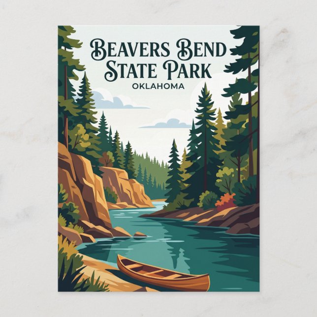 Carte Postale Parc d'État de Beavers Bend USA (Devant)