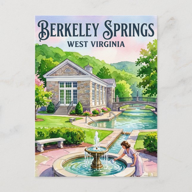 Carte Postale Parc d'État de Berkeley Springs USA (Devant)