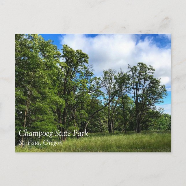 Carte Postale Parc d'État de Champoeg, affiche de l'Oregon (Devant)