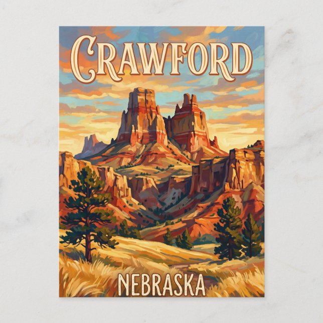 Carte Postale Parc d'État de Fort Robinson USA (Devant)