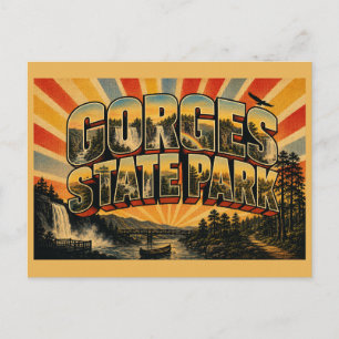Carte Postale Parc d'État de Gorges NC Art de voyage vintage