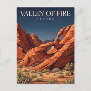 Carte Postale Parc d'État de la Vallée de Feu Nevada